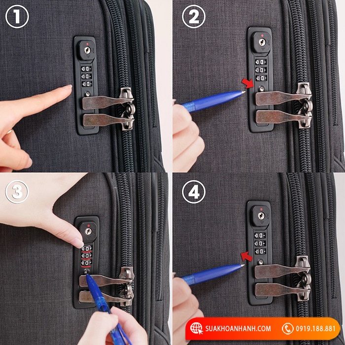 Cách mở khóa vali bằng bút bi