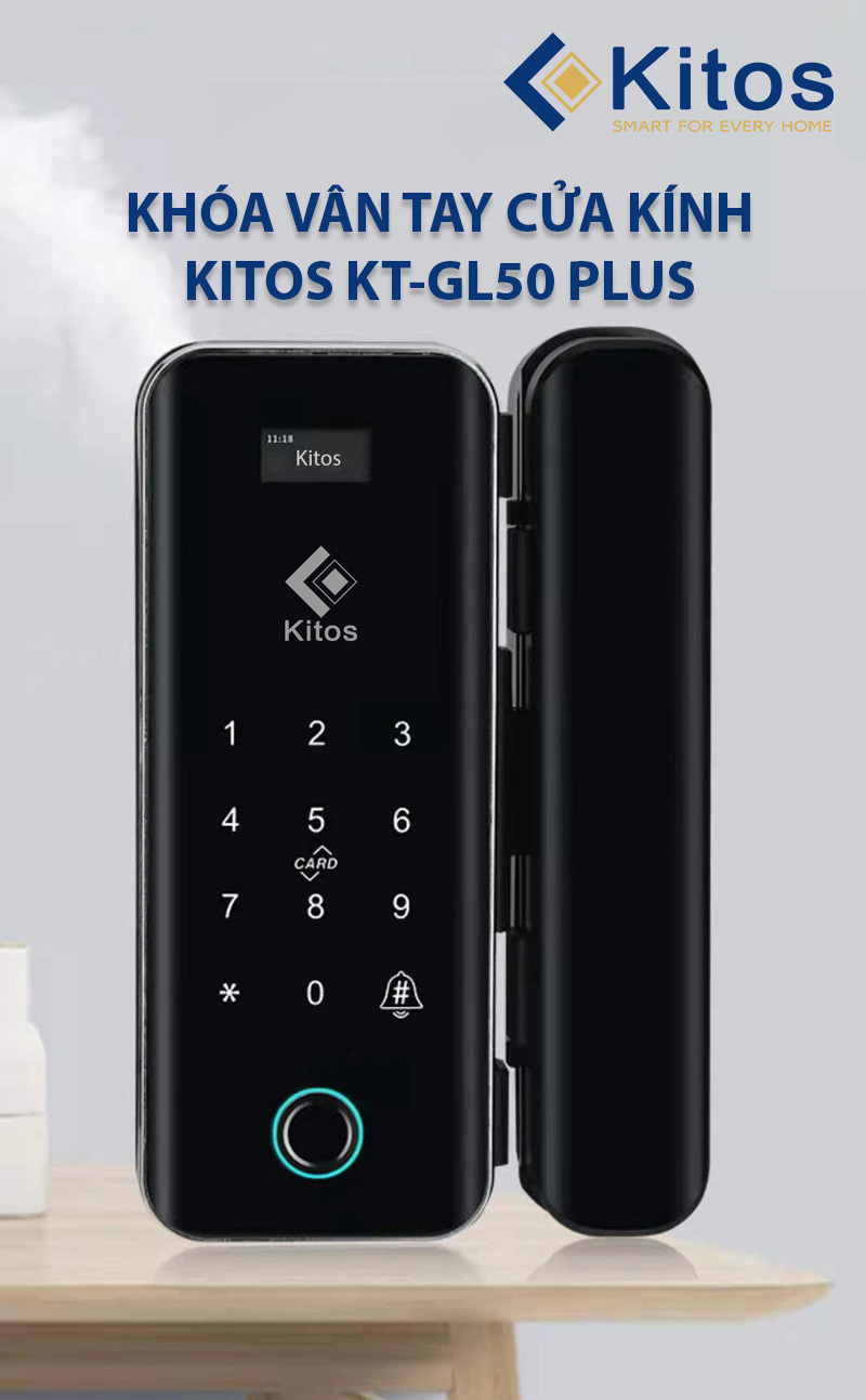 Khóa vân tay cửa kính Kitos KT-GL50 Plus